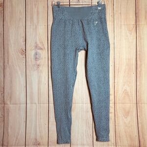 Gymshark Adapt Marl Seamless Leggings L High Waisted Workout Gym Grey Athleisure